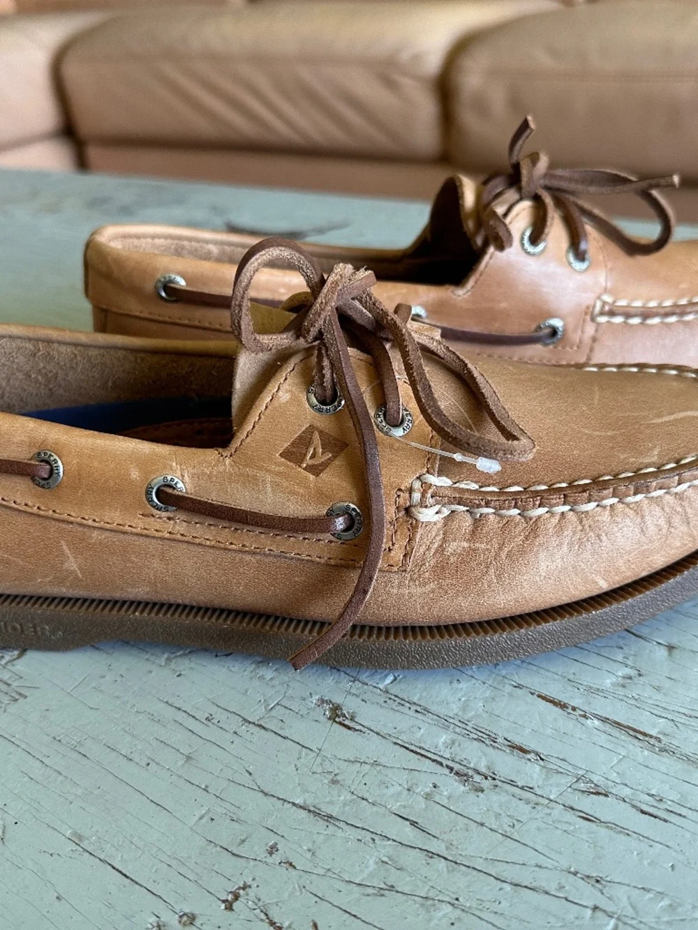 NWT SPERRY Authentic Original™ LEATHER Top Sider 2-Eye Boat Shoe M8 M / W10